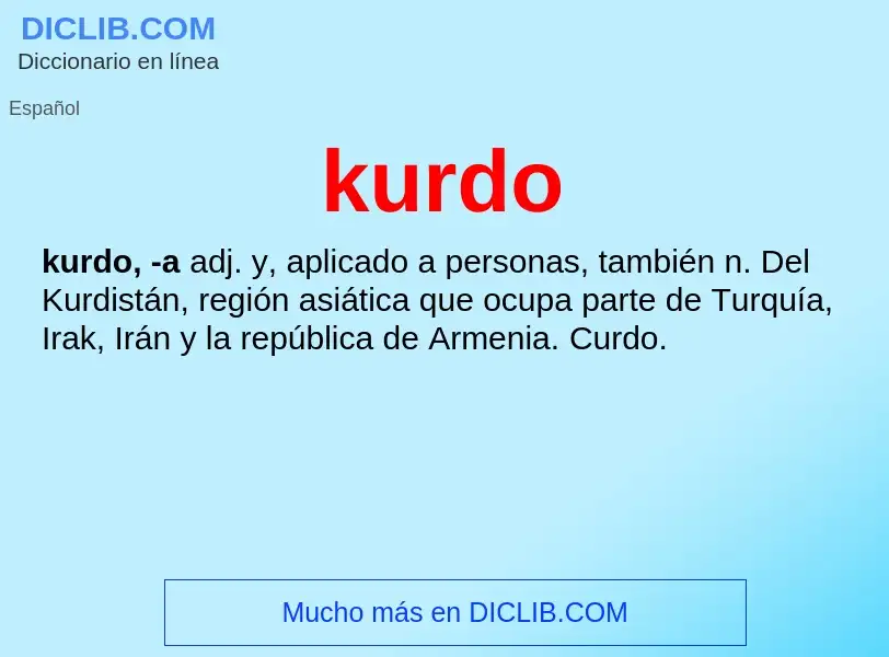 ¿Qué es kurdo? - significado y definición