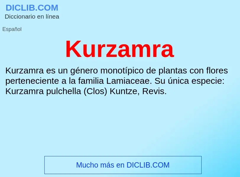 ¿Qué es Kurzamra? - significado y definición