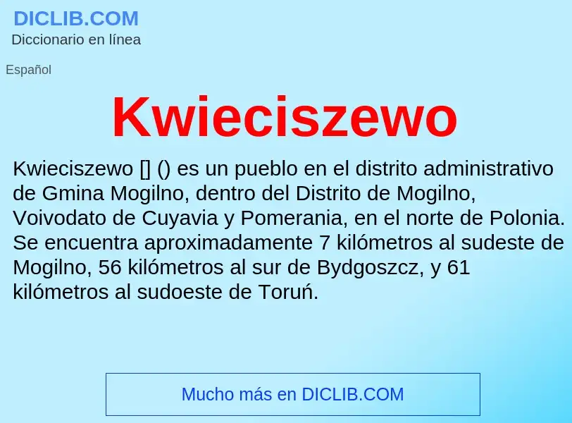 Τι είναι Kwieciszewo - ορισμός