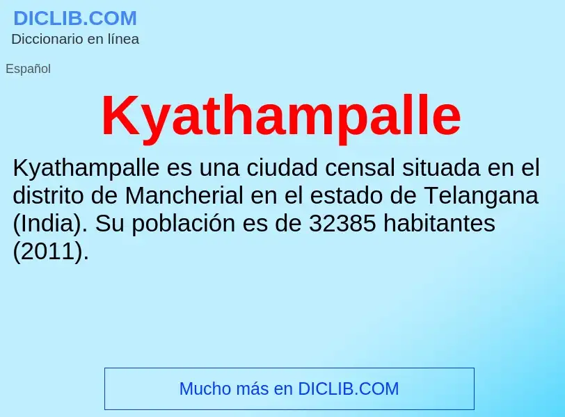 Τι είναι Kyathampalle - ορισμός