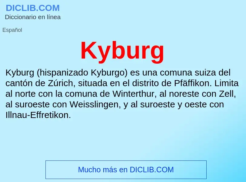 Τι είναι Kyburg - ορισμός