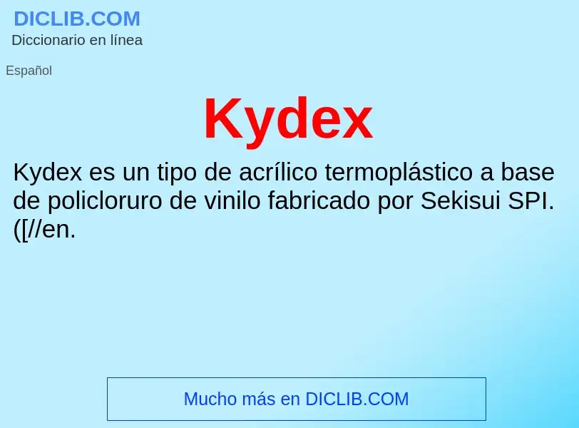 Τι είναι Kydex - ορισμός