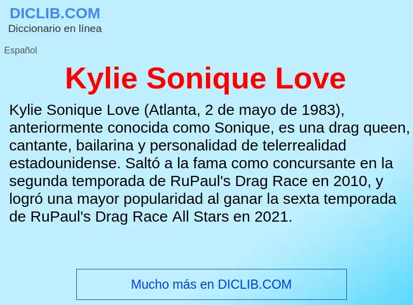 Τι είναι Kylie Sonique Love - ορισμός