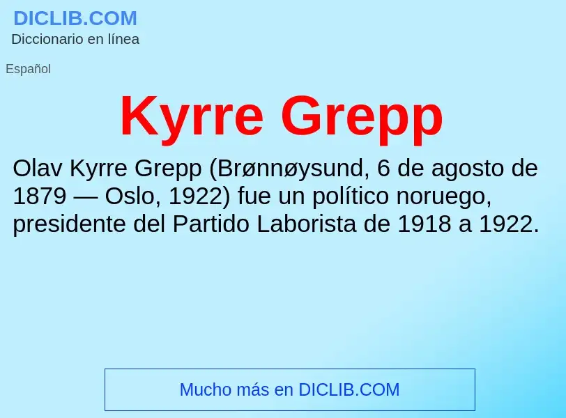 Τι είναι Kyrre Grepp - ορισμός