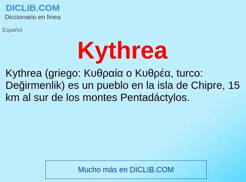 Τι είναι Kythrea - ορισμός