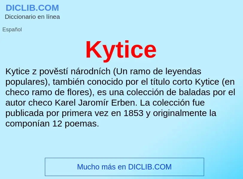 Τι είναι Kytice - ορισμός