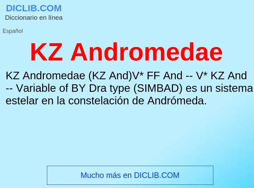 What is KZ Andromedae - definition