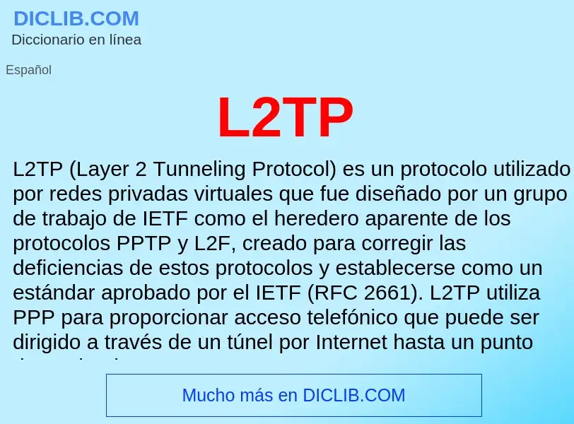 O que é L2TP - definição, significado, conceito