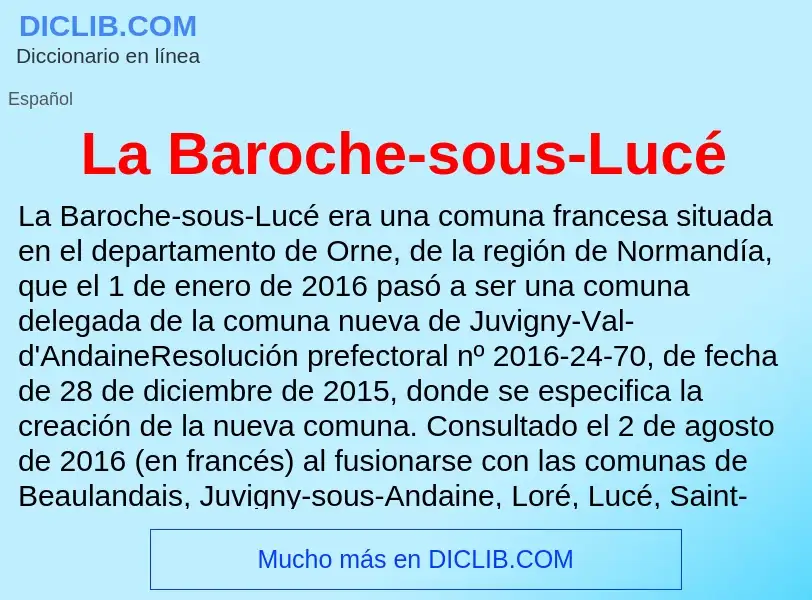 What is La Baroche-sous-Lucé - definition