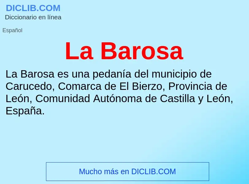 What is La Barosa - definition