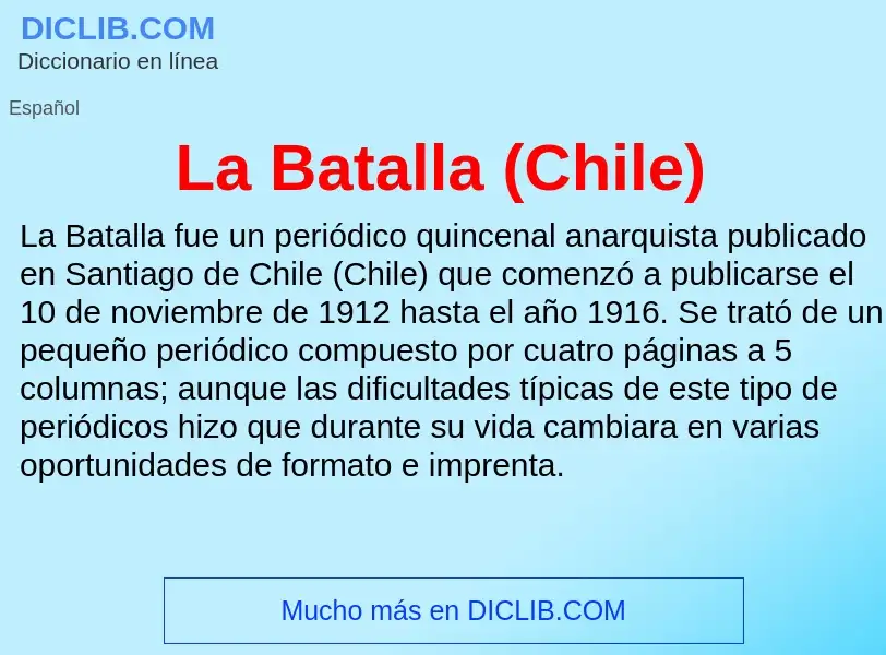 What is La Batalla (Chile) - definition