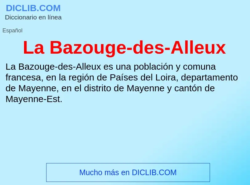 What is La Bazouge-des-Alleux - definition