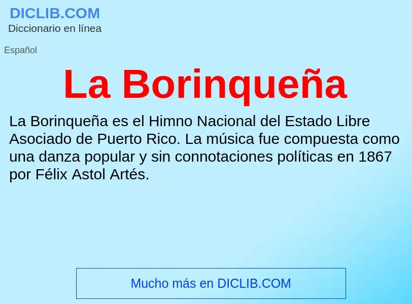 What is La Borinqueña - definition