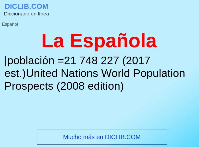 What is La Española - definition