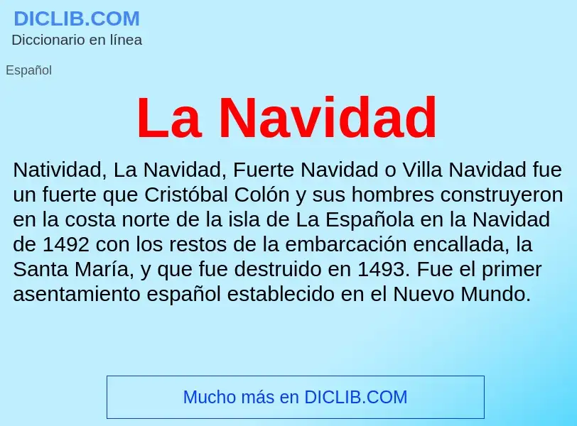 What is La Navidad - meaning and definition