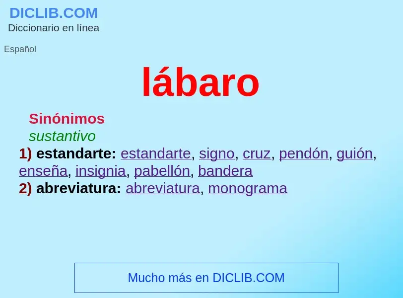 Wat is lábaro - definition