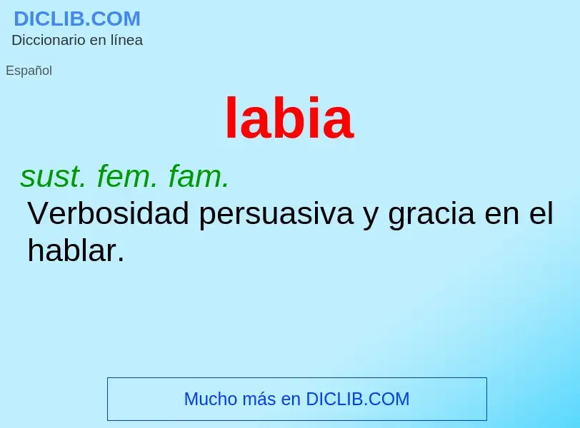 O que é labia - definição, significado, conceito