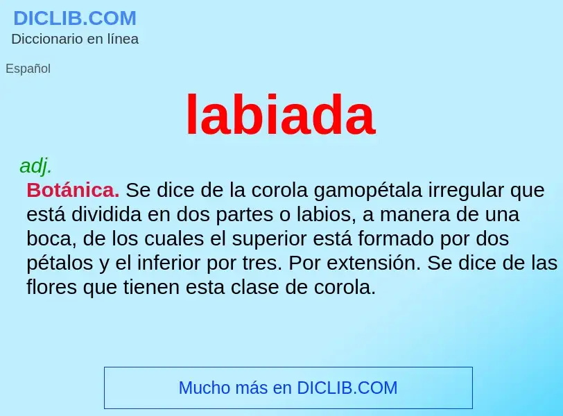 What is labiada - meaning and definition