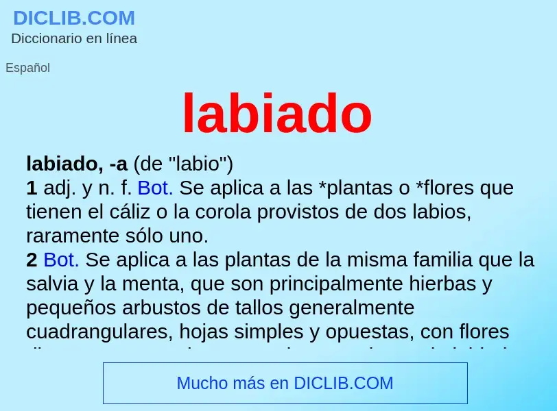 Wat is labiado - definition