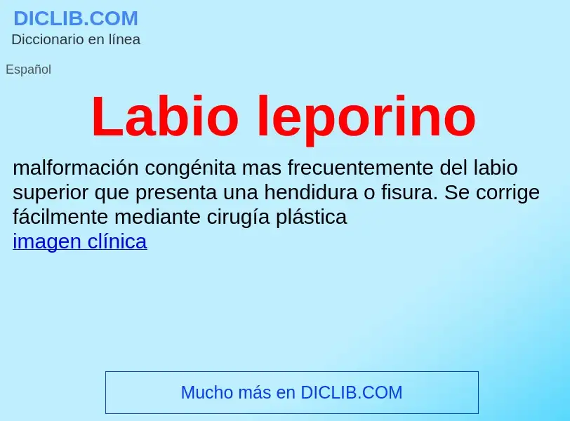 What is Labio leporino - definition