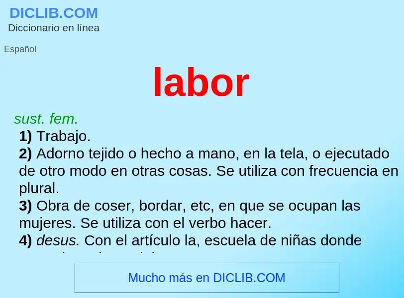 O que é labor - definição, significado, conceito