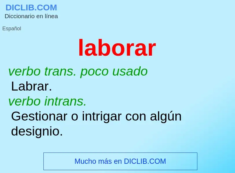 What is laborar - definition