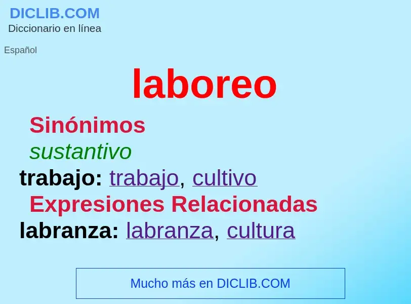 ¿Qué es laboreo? - significado y definición