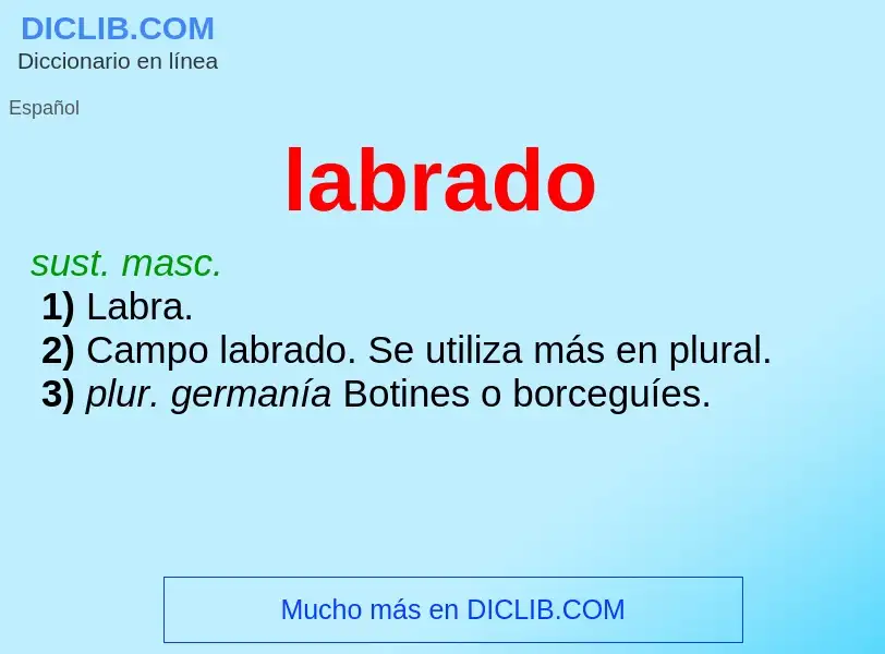 What is labrado - meaning and definition