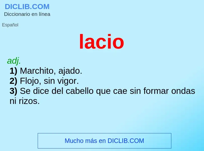 What is lacio - meaning and definition