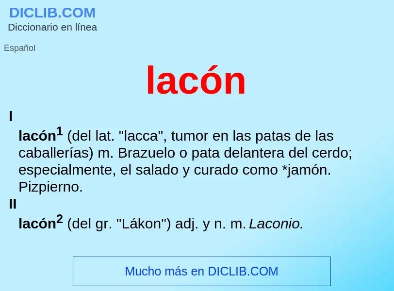 Was ist lacón - Definition