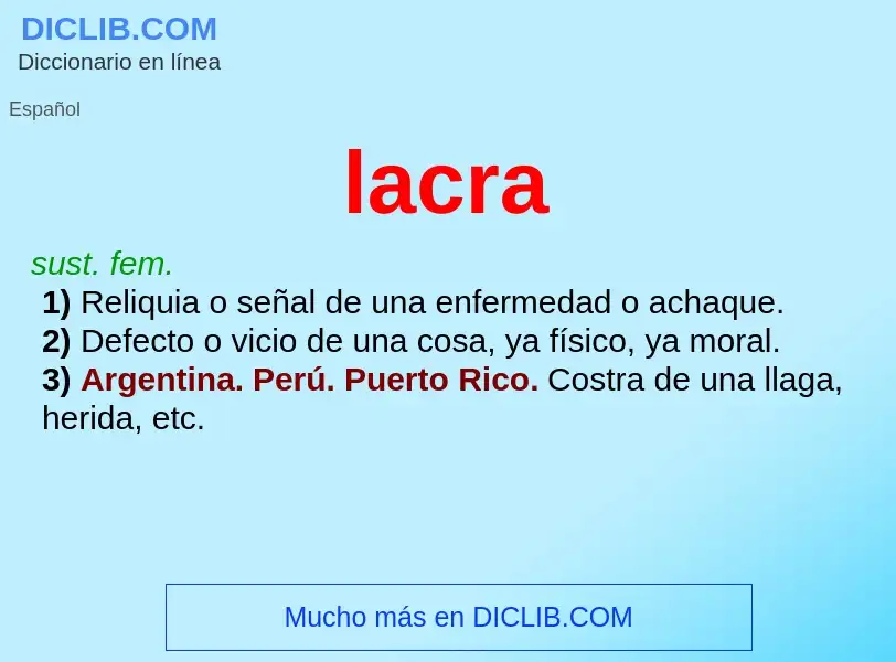 ¿Qué es lacra? - significado y definición