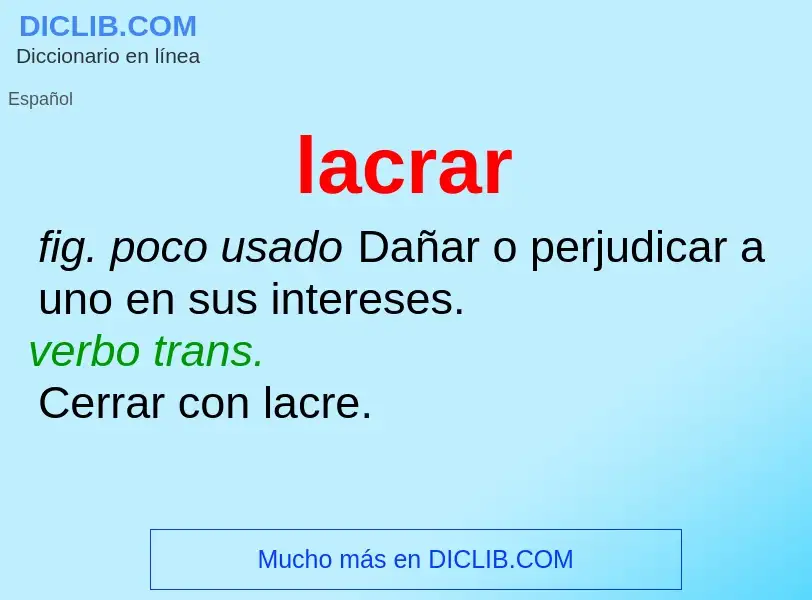 What is lacrar - definition