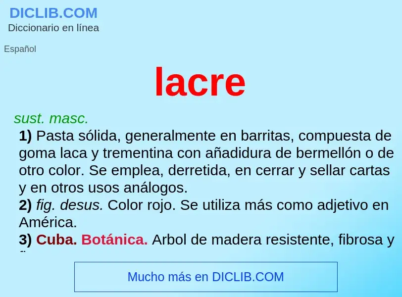 What is lacre - meaning and definition