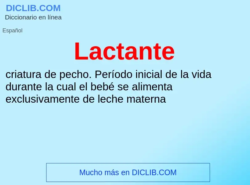 What is Lactante - definition