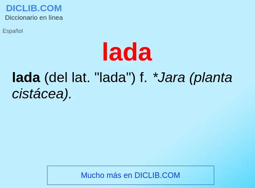 ¿Qué es lada? - significado y definición