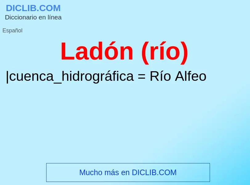 Wat is Ladón (río) - definition