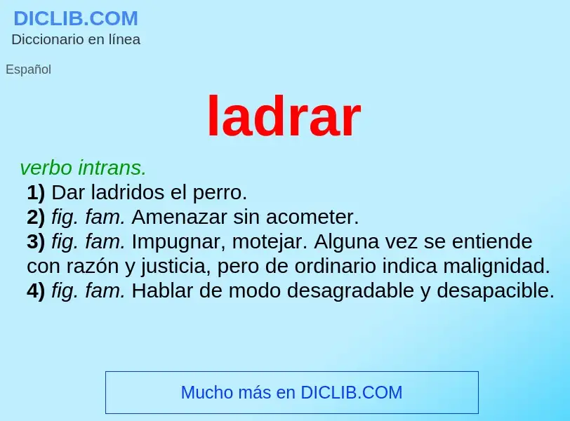 What is ladrar - meaning and definition