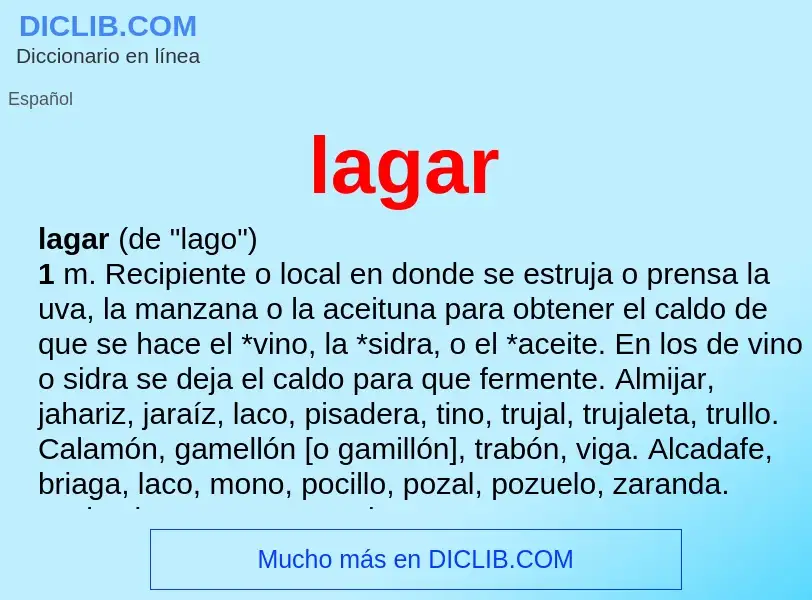 Wat is lagar - definition