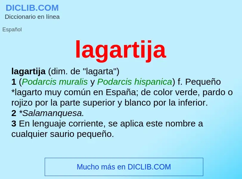 Was ist lagartija - Definition