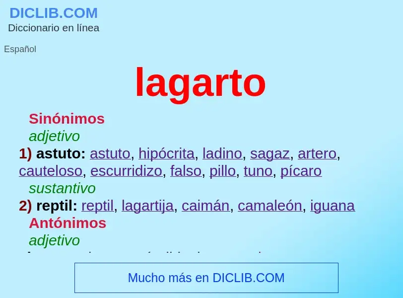 Wat is lagarto - definition