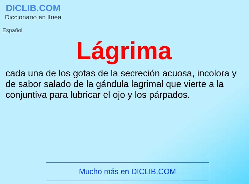 Wat is Lágrima - definition