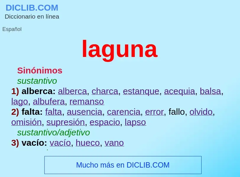 What is laguna - meaning and definition