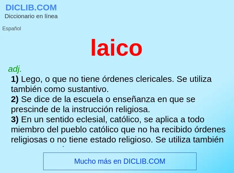 Was ist laico - Definition