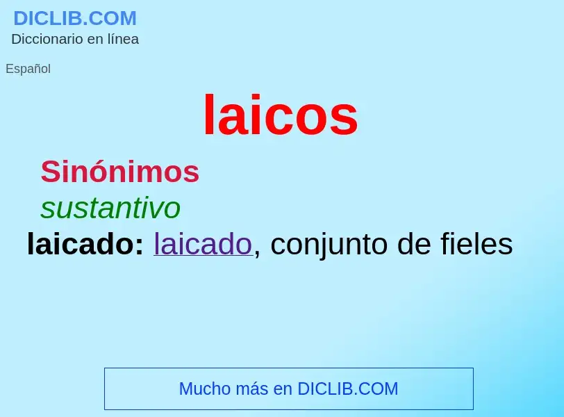 ¿Qué es laicos? - significado y definición