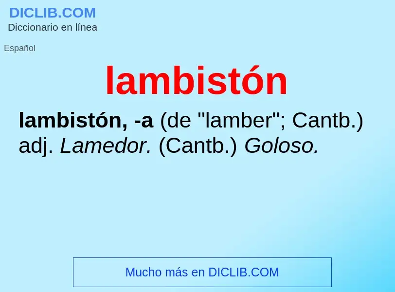 Что такое lambistón - определение