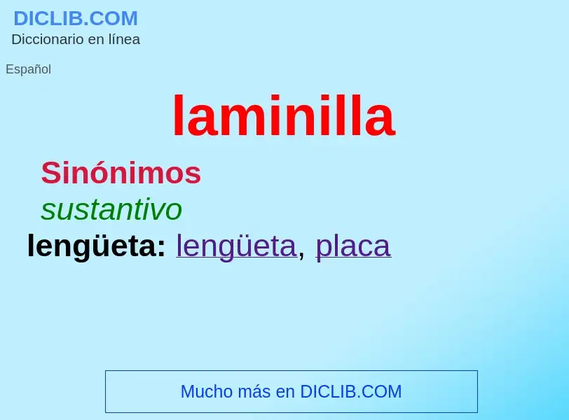 ¿Qué es laminilla? - significado y definición