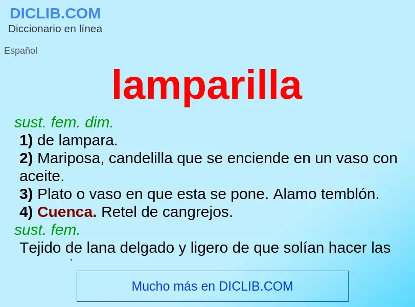 Was ist lamparilla - Definition