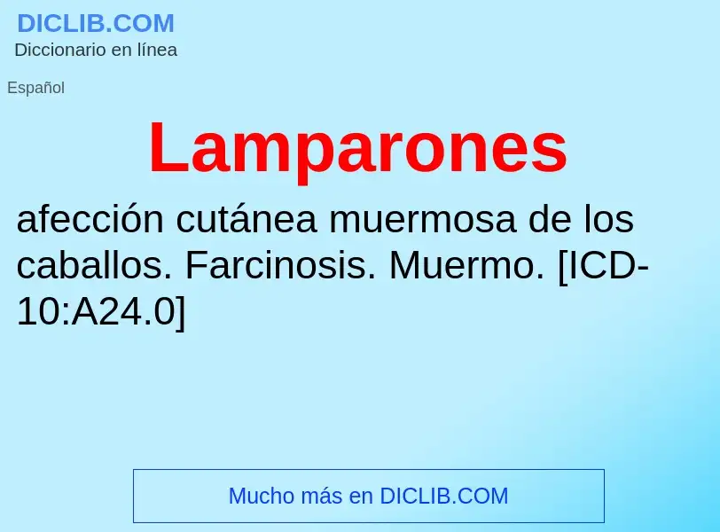 ¿Qué es Lamparones? - significado y definición