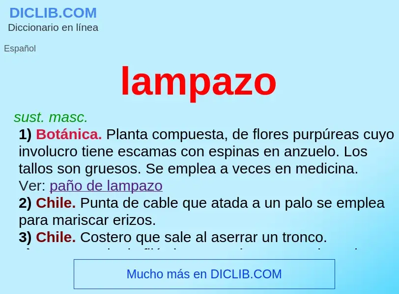 What is lampazo - meaning and definition