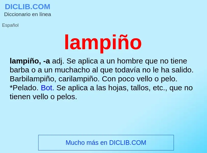 Was ist lampiño - Definition